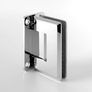 S1000 Pendeltürband Glas an Wand 90° mit beidseitiger Anschraublasche, für Duschen in glanzverchromt