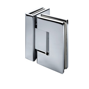 S1000 Plus Pendeltürband Glas an Glas 90°, in glanzverchromt