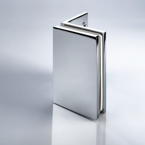 S1000 Plus Winkelverbinder Glas an Wand 90°, in glanzverchromt