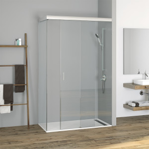 Duschbeschlagset gral SF 740 TYP 330ue fuer Nischendusche mit Duschschiebetuer mit SoftStop