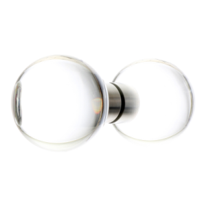 Griffpaar aus Klarglas in Kugelform, ab Durchmesser 40 mm