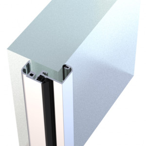 Aluminium Eckzarge gerundet, für Wandtiefen von 105 mm im Durchgang
