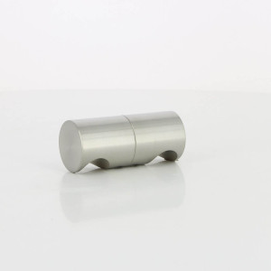 Knopfpaar in Zylinderform aus Edelstahl, Drm. 35 mm