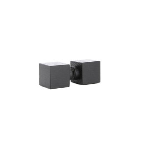 Würfelgriff quadratisch - 40 mm aus Eiche schwarz
