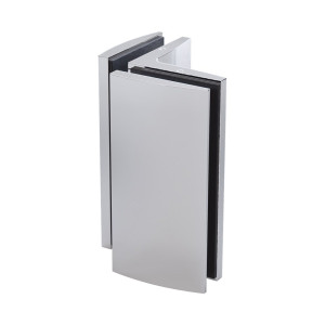 ZUPPA Winkelverbinder Glas an Glas 90°, in glanzverchromt