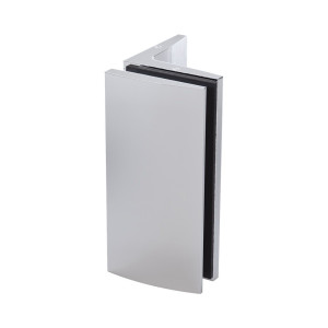 ZUPPA Winkelverbinder Glas an Wand 90°, in glanzverchromt
