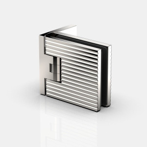 Pauli und Sohn Duschpendeltuerband Flamea+ Linea Glas an Wand 90° in glanzverchromt