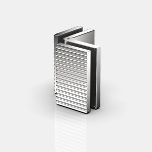 Flamea+ Linea Winkelverbinder Glas an Glas 90°, 135° und verstellbar 80 - 180°, in glanzverchromt