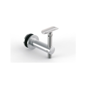 Handlaufträger, variabel, für Rundrohr-Handlauf mit Durmesser 42,4 mm, für Ganzglasgeländer, aus Edelstahl A2