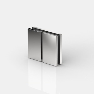Pontere+ Winkelverbinder Glas an Glas 180° in glanzverchromt