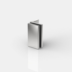 Pontere+ Winkelverbinder Glas an Wand 90° in glanzverchromt