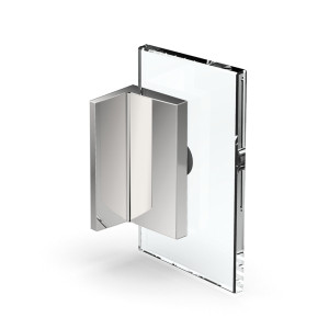 Pavone Winkelverbinder Glas an Wand 90°, Lasche außen