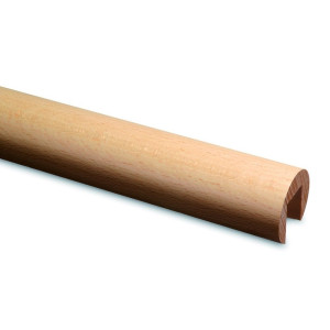 Handlauf aus Holz - aus Buche - für Ganzglasgeländer