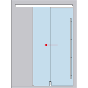 Schiebetuerbeschlag MUTO Telescopic Set 1 - DIN rechts, mitfahrende Bodenfuehrung