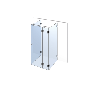 Glasdusche Pontere 1-403, 1flg. Duschtür mit Festteil