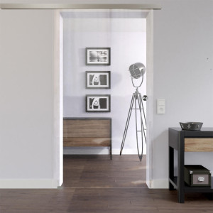 BASIC Glasschiebetür Klarglas - Smart Line Soft zur Wandmontage