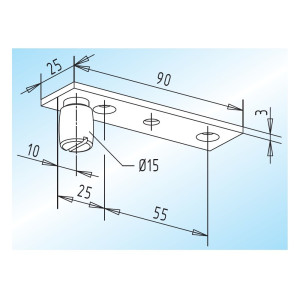 WSS oberes Drehlager PT 24 / 15, aus Edelstahl