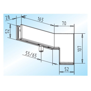 WSS Winkel-Klemmbeschlag PT 42.1, Abwinkelung 135°, links oder rechts