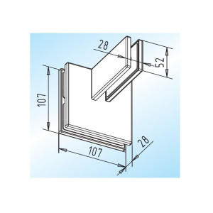 WSS Glas an Glas - Verbinder PT 81 mit einseitiger Aussteifung