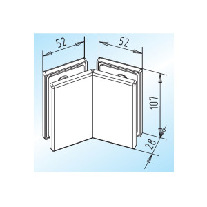 WSS Glas an Glas -Verbinder PT 82.2, abgewinkelt 91°-134° / 136°-179°