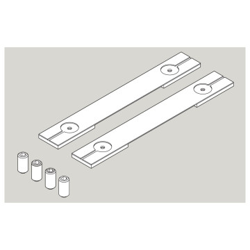 DORMA MUTO Comfort L - 80 / Premium Telescopic 80 Zubehör-Set für zwei Laufwagen, zur Verklebung von Glas in diesen