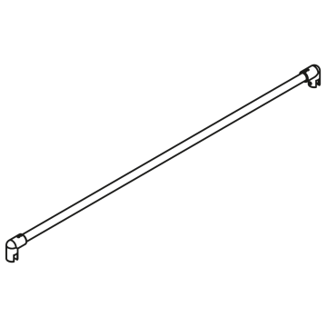 Haltestange rund, für Glas/Glas, einstellbar, in 1.000 oder 1.500 mm Länge, glanzverchromt