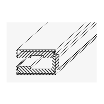 Klemmprofil mit 2 eckigen Abdeckprofilen