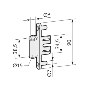 WSS Atelier FR Rahmenteil fuer Stahlzarge und zum Aufschrauben