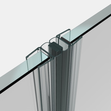 Magnetdichtung Glas-Glas 180° fuer beidseitiges Oeffnen fuer 6 und 8 mm Glas