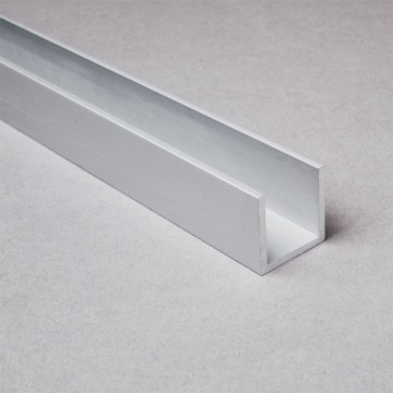 U-Profil für bis zu 16 mm Glasdicke, 20 x 20 mm