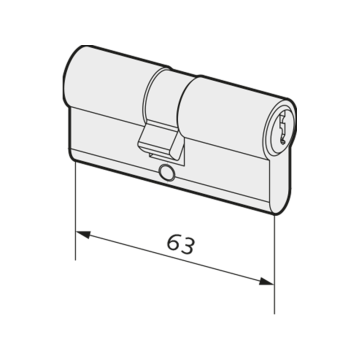 WSS Profilzylinder 63 mm lang