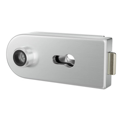 WSS Schloss STUDIO OLIS PZ - für Profilzylinder vorgerichtet - Ansicht Schloss-Seite - silberfarbig eloxiert