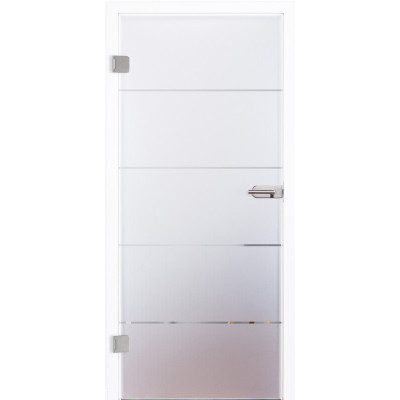 Glastür aus Klarglas mit Motiv Slim