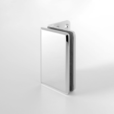 S1000 Winkelverbinder Glas an Wand 90° mit einseitiger Anschraublasche, für Duschen in glanzverchromt