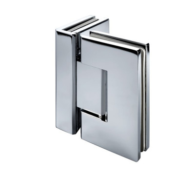 S1000 Plus Pendeltürband Glas an Glas 90°, in glanzverchromt
