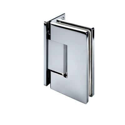 S1000 Plus Pendeltürband Glas an Wand 90°, einseitige Anschraublasche, in glanzverchromt