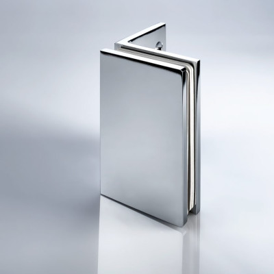 S1000 Plus Winkelverbinder Glas an Wand 90°, in glanzverchromt
