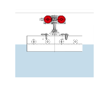 RS 120 einzelner Klemm-Laufwagen