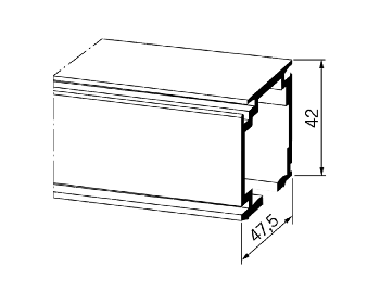 RS 120 Laufschienenprofil in 6.000 mm Lagerlaenge