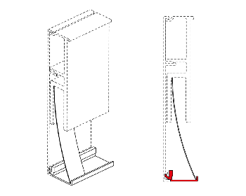 RS 120 unteres Sichtschutzprofil in 6.000 mm Lagerlaenge