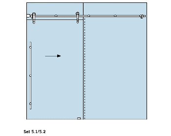 Dorma Manet Compact Set 5.1, versenkte Punkthalter im Glas