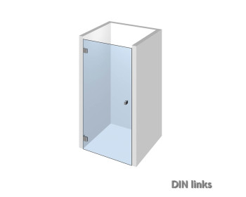 Nivello+ Nischendusche Glas und Duschbeschlag komplett - Abbildung DIN links