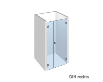 Nivello+ Nischendusche aus Duschtuer mit Festteil zwischen zwei Waenden; flaechenbuendig.;DIN rechts