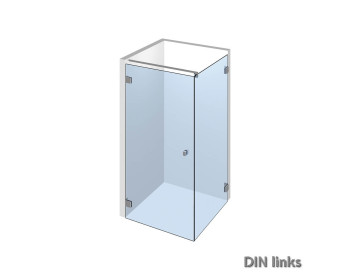 Nivello+ Eckdusche bestehend aus Duschtuer mit 90° Seitenteil;DIN links