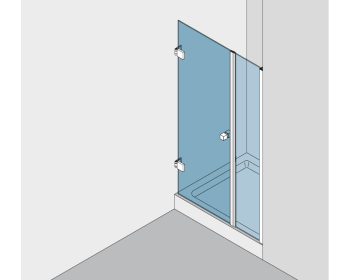 Beschlagset BH 112 Typ 110P - DIN links - Festteilbefestigung mit Profil