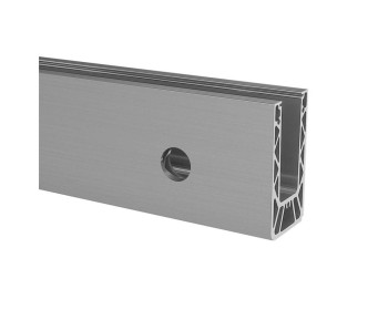 Q-railing EASY GLASS SMART+ - Geländerprofil zur Frontmontage an eine Wand - Herstellerbezeichnung "Bodenprofil zur Seitenmontage"