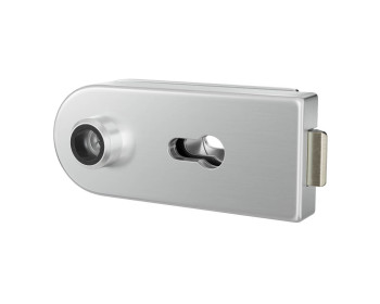 WSS Schloss STUDIO OLIS PZ - für Profilzylinder vorgerichtet - Ansicht Schloss-Seite - silberfarbig eloxiert