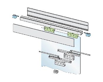 WSS PURA 180 Schiebetürbeschlag zur Deckenmontage - mit SoftStop
