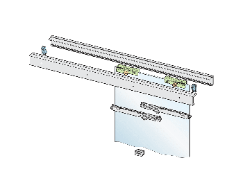 WSS Sprint NOVA 80 - Schiebetuerset zur Wandmontage - OHNE SoftStop