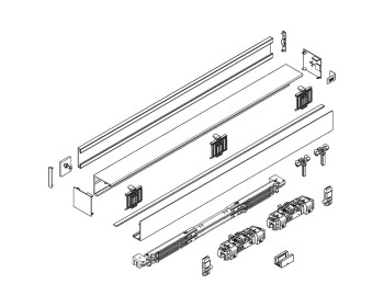 Dorma MUTO XL - 150 Schiebetuerset zur Montage Glas an Glas